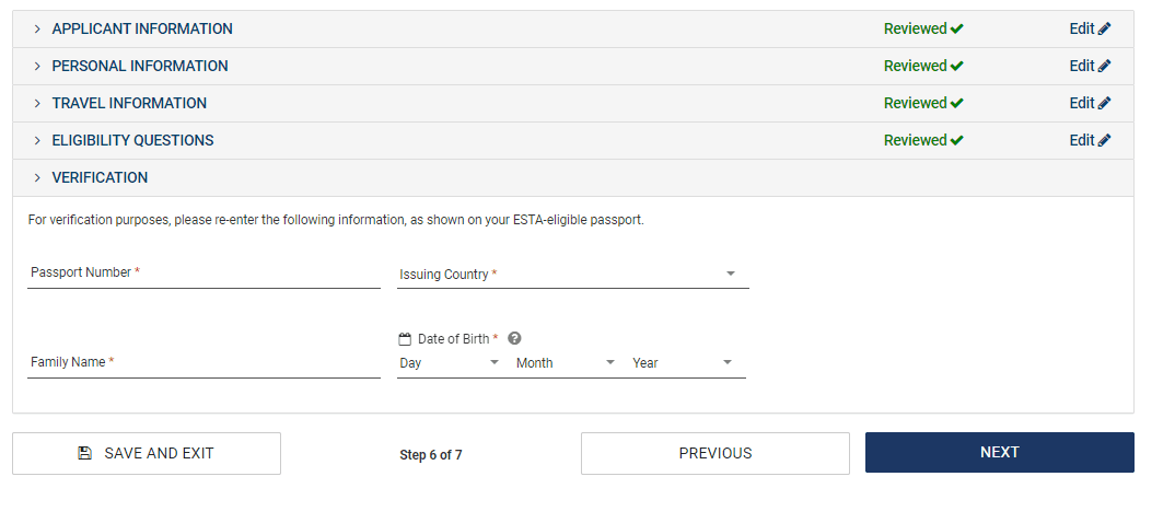 Todas las secciones revisadas y el bloque Verification