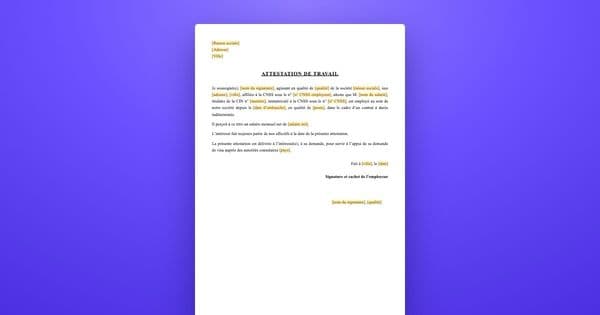 Attestation de travail pour un visa : le modèle à remplir et ce que le consulat vérifie