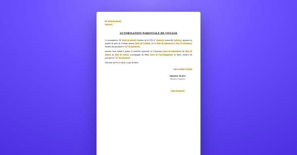 Autorisation parentale de voyage : le modèle à remplir et ce que la frontière et le consulat vérifient